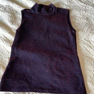 Sparkly mock neck top